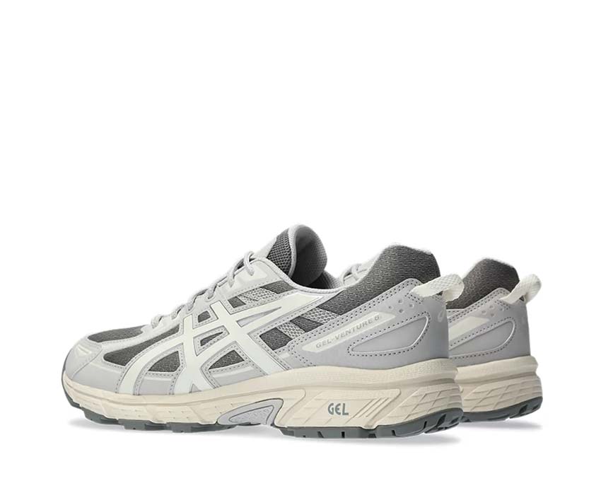 Asics Gel Venture 6 Clay Grey/Cream Sohle — Trail-Grip und Gel-Dämpfung