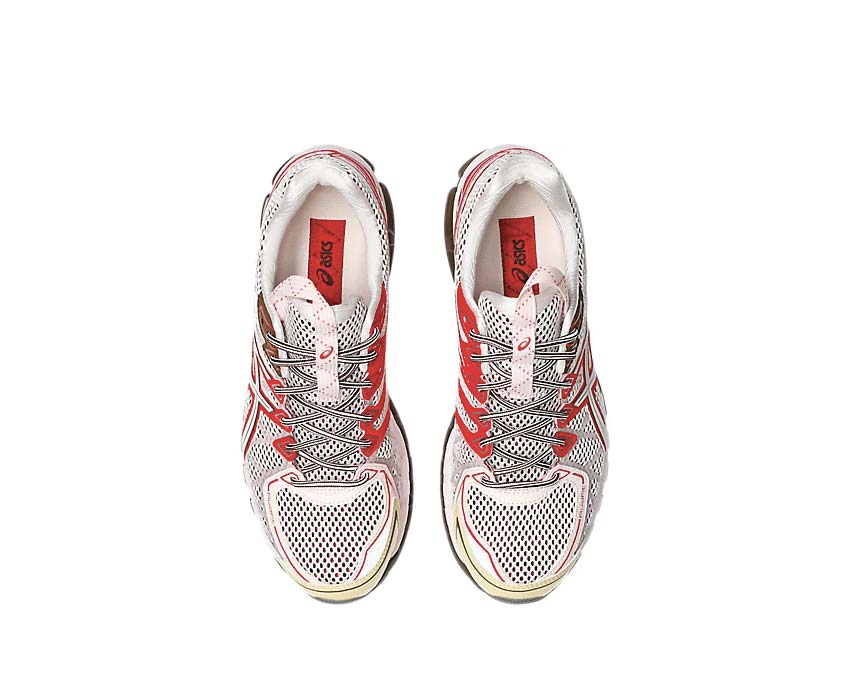 Asics UB9-S Gel Kayano 20 Kiko Kostadinov Crystal Pink/Classic Red Rückansicht — Gel Kollaboration Dämpfung