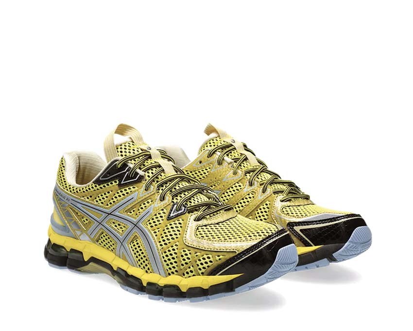 Asics UB9-S Gel Kayano 20 Kiko Kostadinov Vibrant Yellow/Pure Silver Seitenansicht — Kollaboration Design