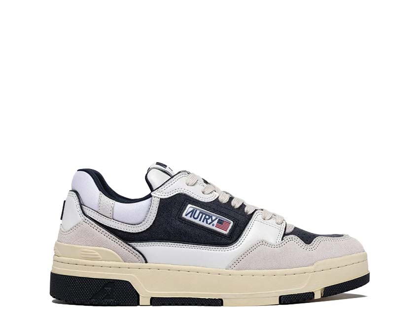 Autry CLC Low Blanc/Space — sneaker homme cuir blanc édition Space coloris galaxie