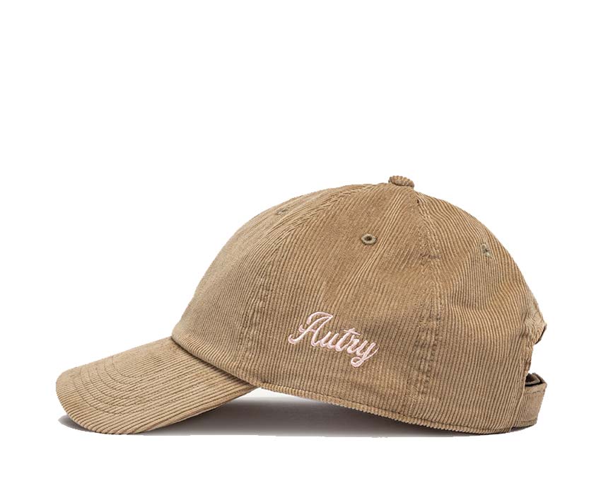 Autry Casquette Logo Light Brown dos — fermeture velcro marron clair streetwear Autry
