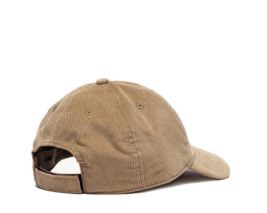 Autry Casquette Logo Light Brown profil — vue profil coton premium marron clair Autry
