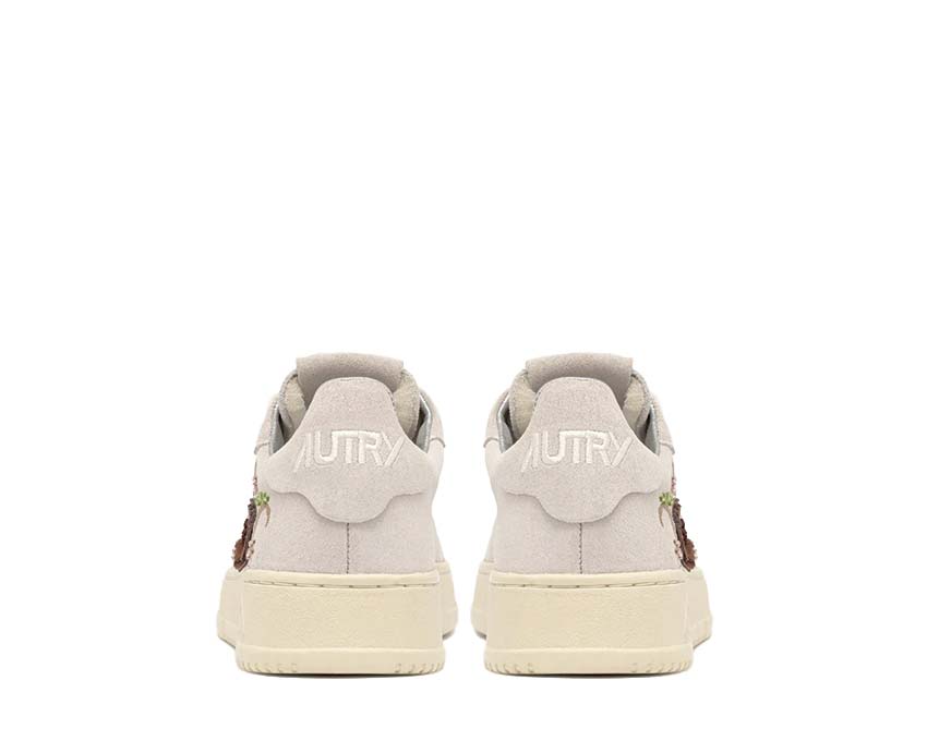 Autry Dallas Low W Floral Multicolor dos — talon cuir floral coloré Autry