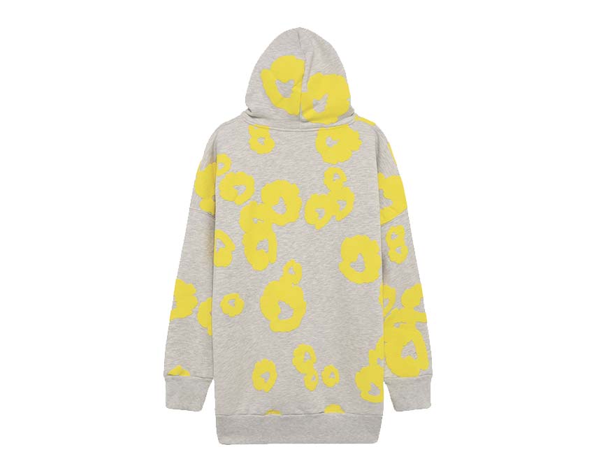 Autry Flowers Hoodie détail broderie — broderie florale jaune coton premium Autry