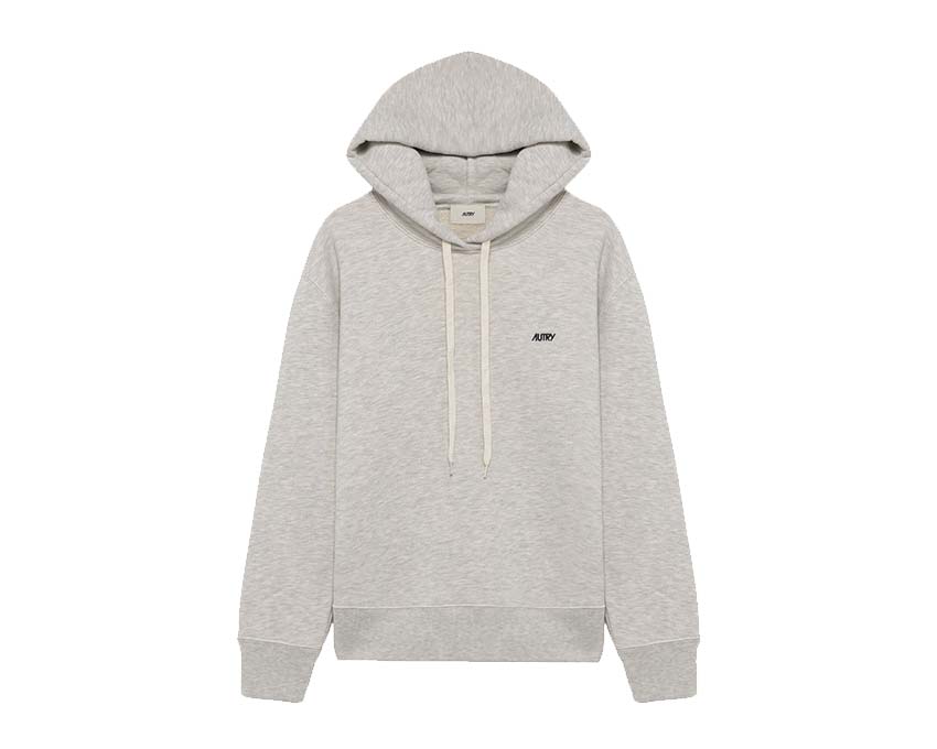 Autry Hoodie Jersey Mélange — sweat capuche jersey chiné logo brodé premium streetwear