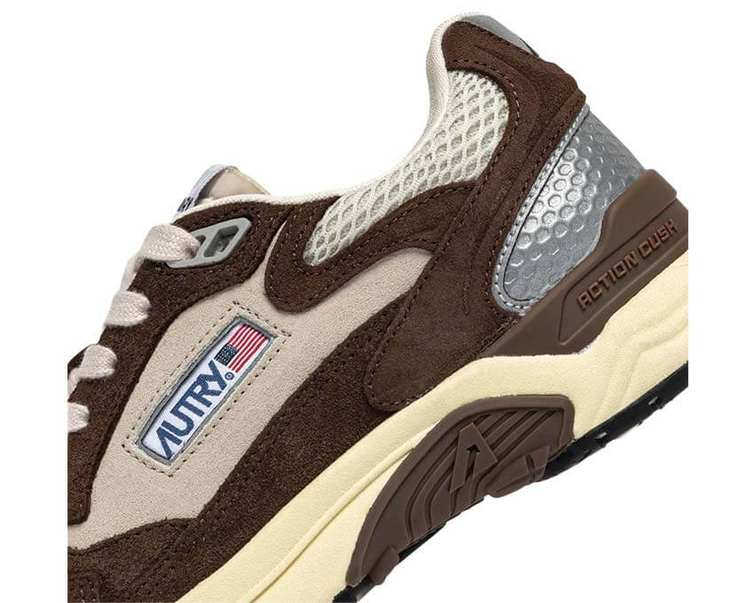 Autry Hyperway Low Sable vue latérale — mesh beige sable Hyperway