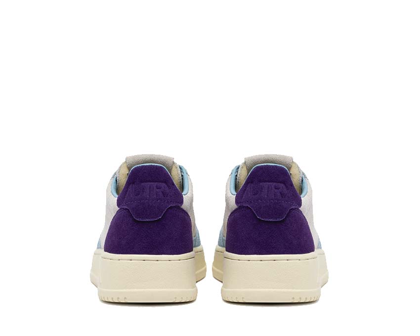 Autry Medalist Low Tric Suede Port Mauve semelle — semelle gomme