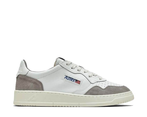 Autry Medalist Low Cemento — sneakers homme cuir gris béton lifestyle premium