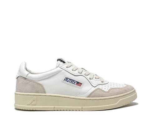Autry Medalist Low Suede Blanc — sneaker homme daim blanc premium sport