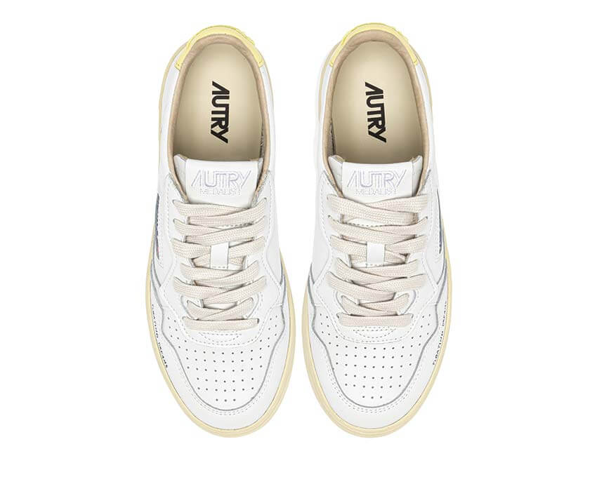 Autry Medalist Low Lemon dos — talon Medalist Low cuir citron