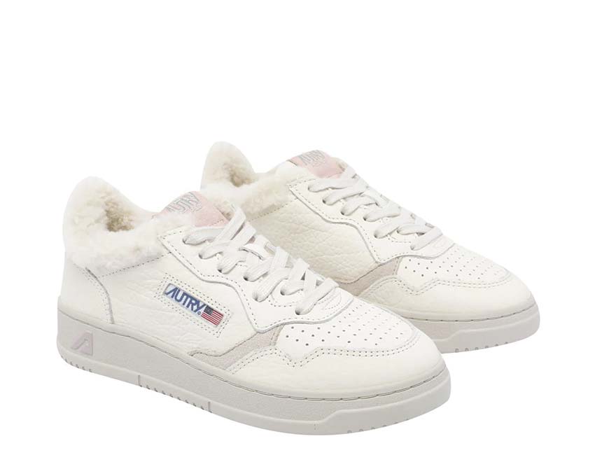 Autry Medalist Low W vue latérale — cuir lisse premium exclusif