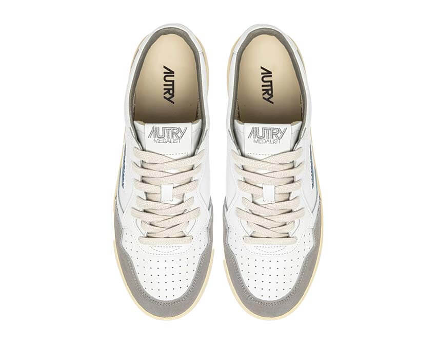 Autry Medalist Low Taupe dos — talon Medalist Low daim taupe