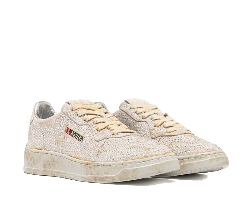 Autry Medalist Low W Cristal semelle — semelle gomme cristaux luxe