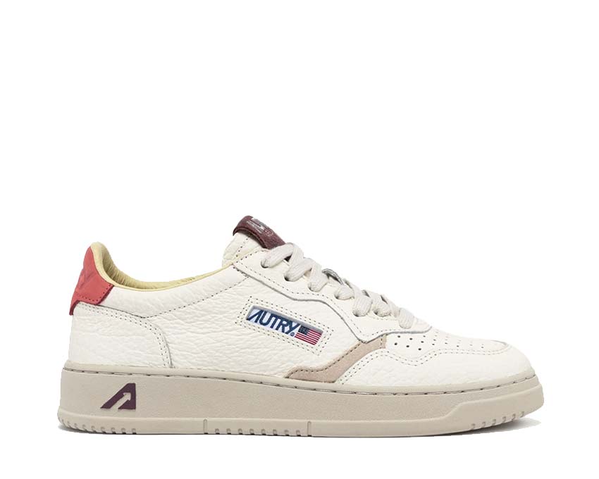 Autry Medalist Low W Nubuck Suede Rose Sand — Damen-Sneaker Leder Retro Sport