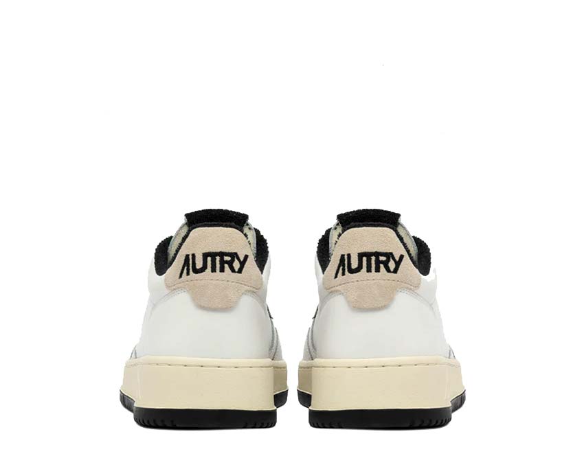 Autry Medalist Low Virgin Sponge White Black Sohle — Vintage-Gummisohle