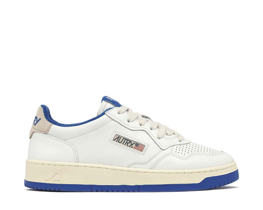 Autry Medalist Low Virgin Sponge White Peach — Herren-Sneaker Leder Retro Sport