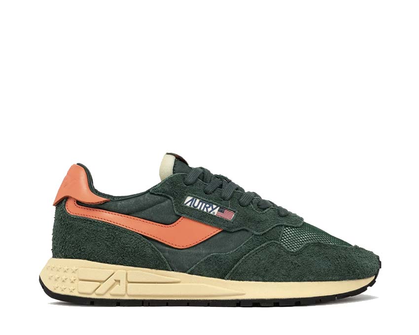 Autry Reelwind Low Suede Net Bottle Orange — sneaker homme daim filet orange