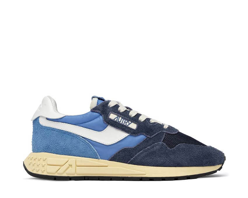 Autry Reelwind Low 3 Matières — sneaker homme tri-matières cuir daim mesh sport