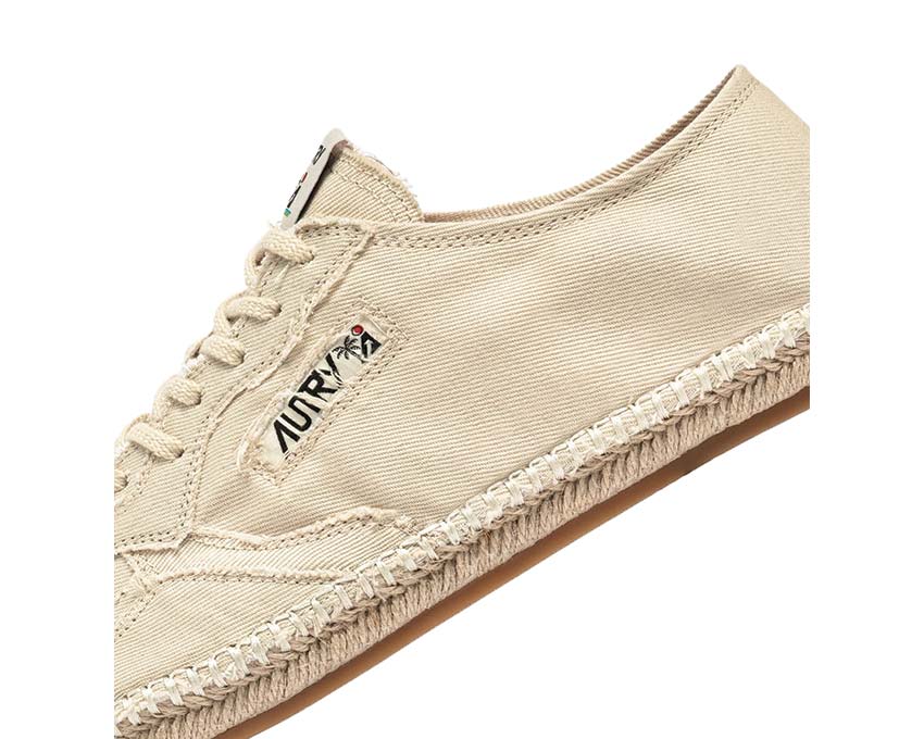 Autry Sandy Ivory Canvas vue latérale — toile canvas ivoire Sandy espadrilles homme