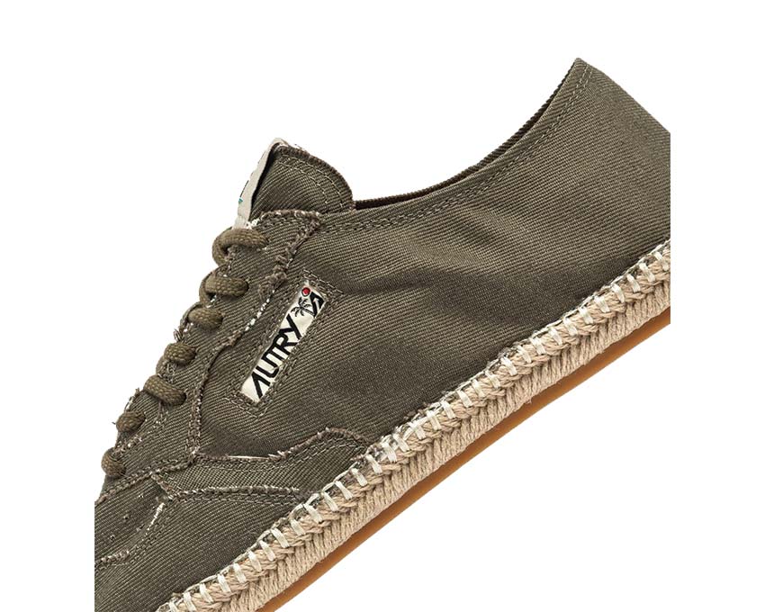 Autry Sandy Military Canvas vue latérale — toile kaki Sandy espadrilles homme