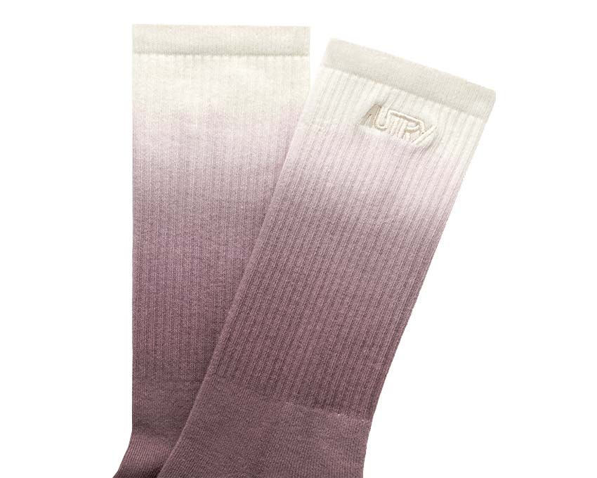 Autry Socks Tie Dye Reef détail — détail tricot tie-dye bleu reef