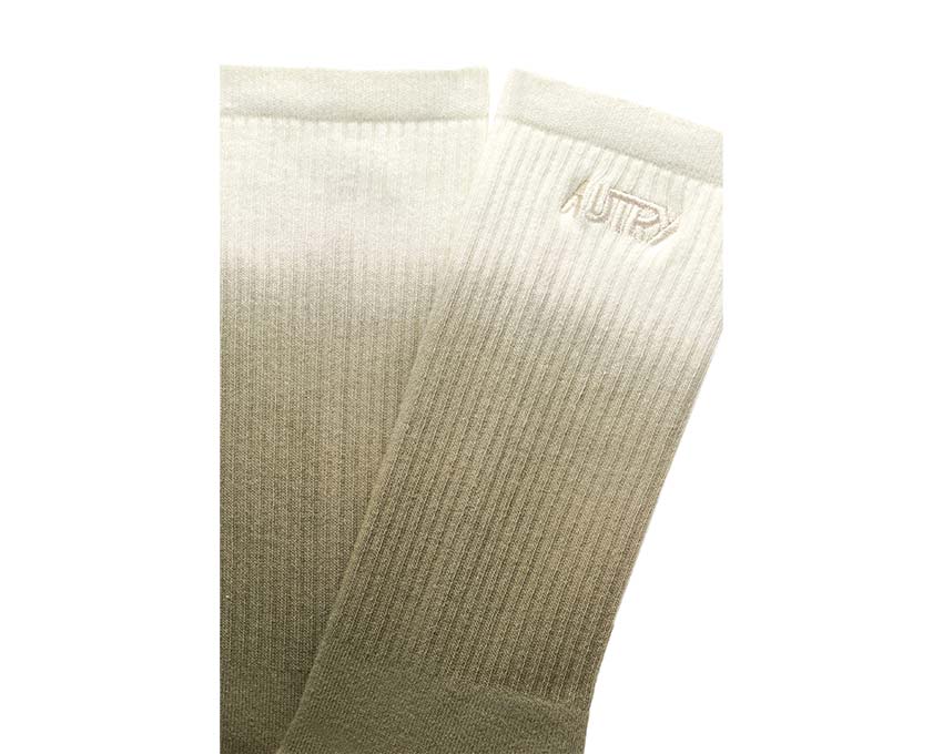 Autry Socks Tie Dye Scrub détail — détail tricot tie-dye vert
