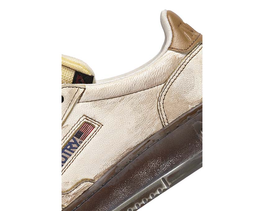 Autry Super Vintage Low vue latérale — cuir denim vintage sport