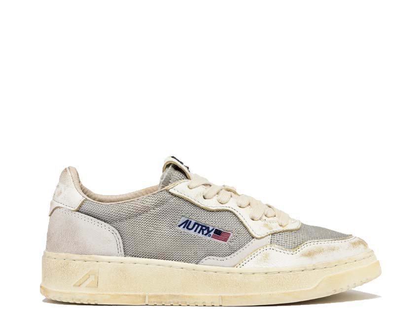 Autry Super Vintage Low Dragon Goat Sepia White — sneaker homme cuir chèvre