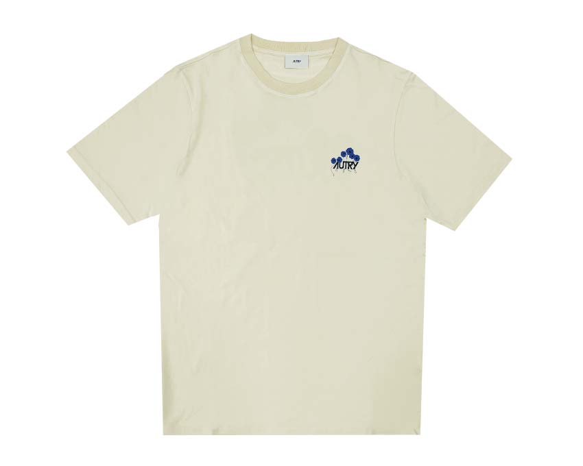 Autry T-Shirt Cotton Cream — t-shirt homme coton crème logo imprimé Autry