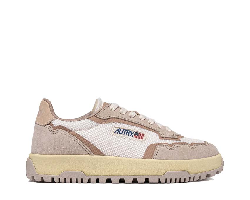 Autry Wildpace Low W Dragon/Nubuck Whisky/Sable — sneaker femme nubuck motif dragon
