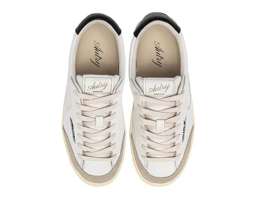 Autry Windscape Low Blanc dos — talon Windscape Low cuir blanc