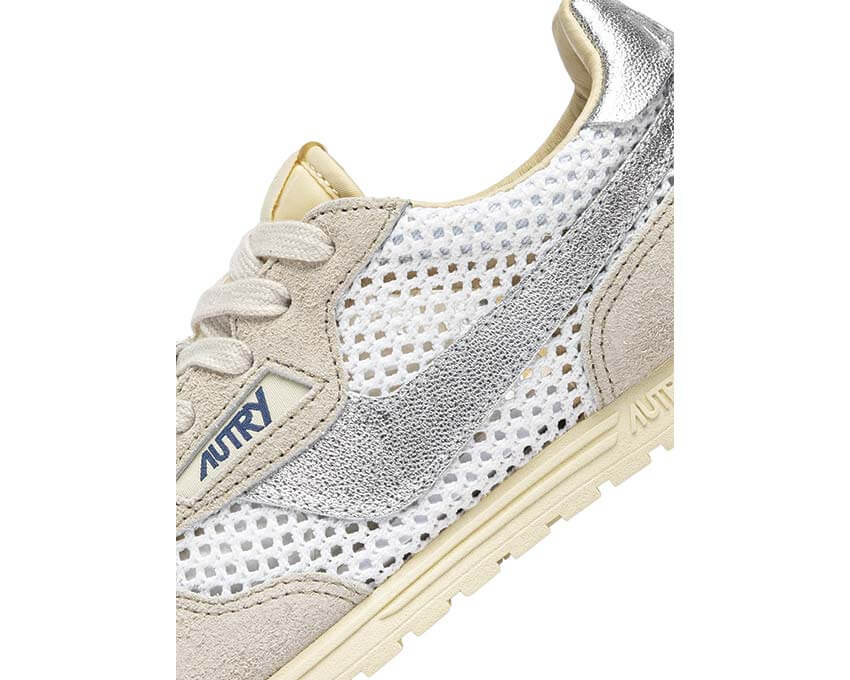 Autry Windspin Low vue latérale — mesh naturel cuir Windspin femme