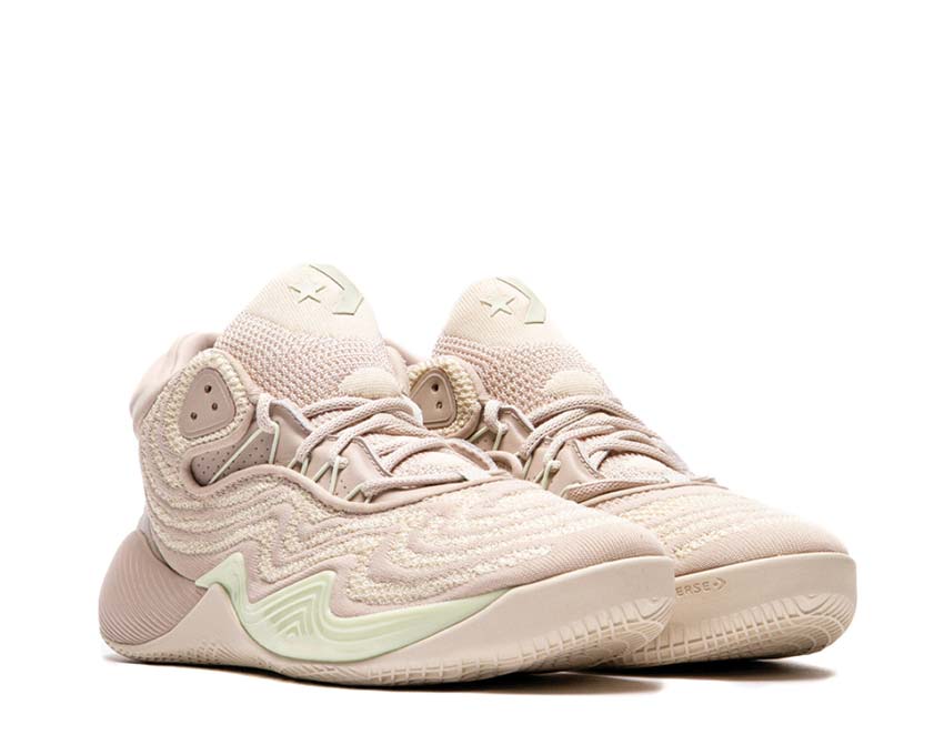 Converse All Star BB Shift CX Mid Natural Ivory vue latérale — tige mi-haute basketball ivoire argile