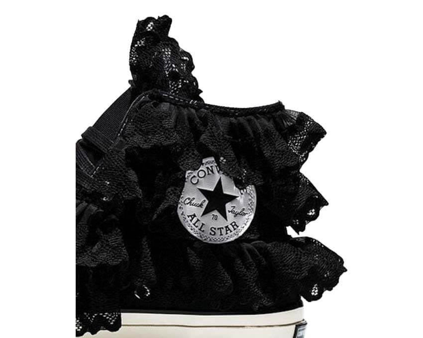 Converse Chuck 70 Canvas Black Crochet vue latérale — profil crochet noir premium