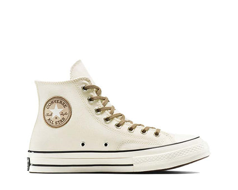 Converse Chuck 70 Hi Houndstooth Lining Egret/Swamp Core — sneaker femme pied-de-poule doublure intérieure