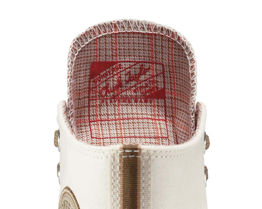 Converse Chuck 70 Hi Houndstooth vue latérale — détail doublure pied-de-poule tige haute