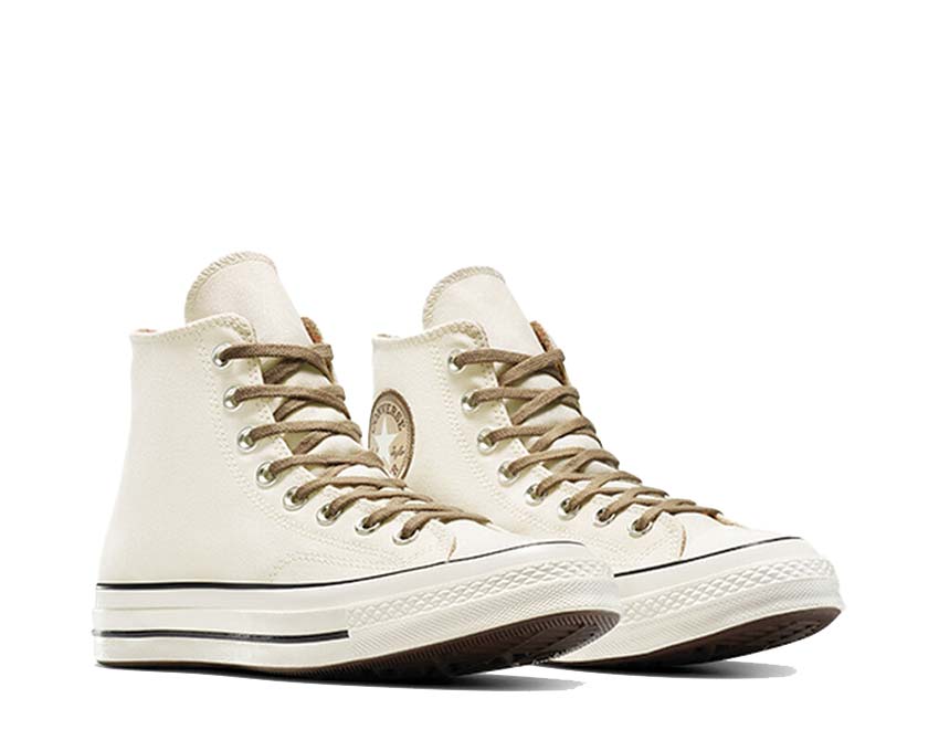 Converse Chuck 70 Hi Houndstooth semelle — semelle vulcanisée crème épaissie