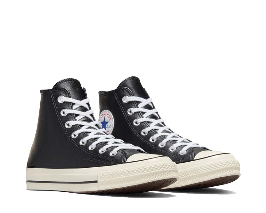 Converse Chuck 70 Hi Black/White/Egret vista lateral — caña alta negro blanco egret