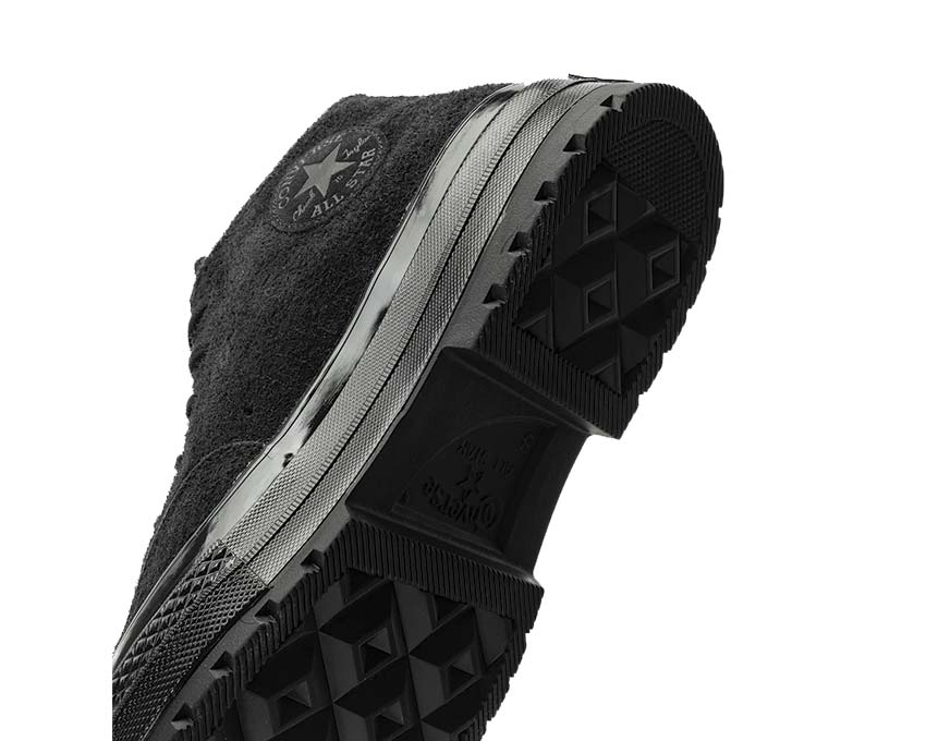 Converse Chuck 70 National Mid Black vue latérale — tige mi-haute toile noire classique