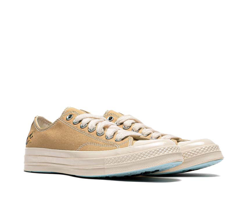 Converse Golf Le Fleur Chuck 70 OX Apricot side view — embroidered flowers