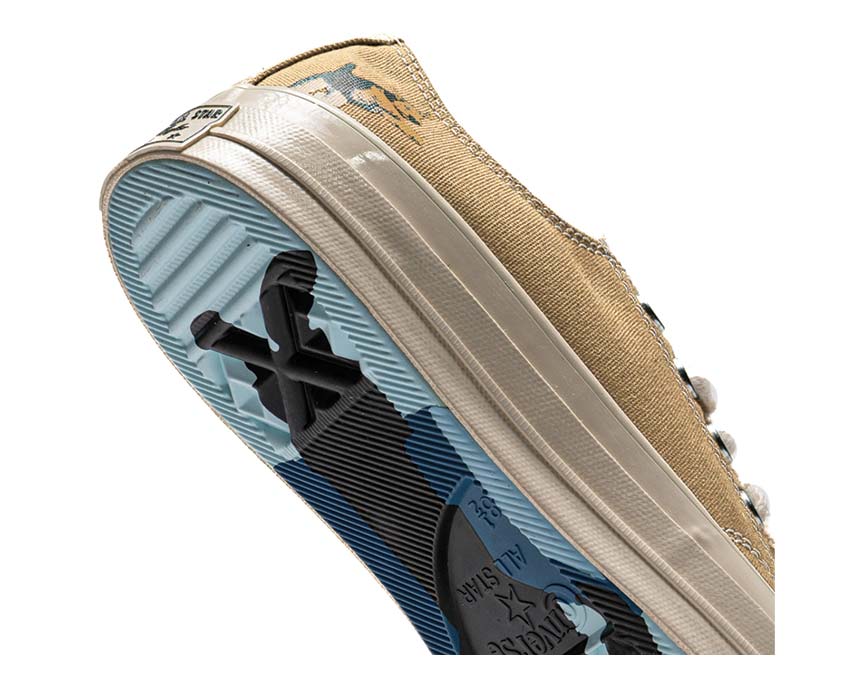 Converse Golf Le Fleur Chuck 70 OX Apricot detail — floral embroidery
