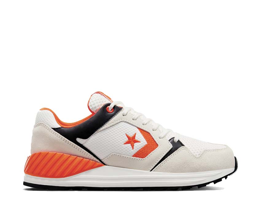 Converse Wave Trainer Vintage White/Orange — sneaker homme running rétro blanc cassé orange