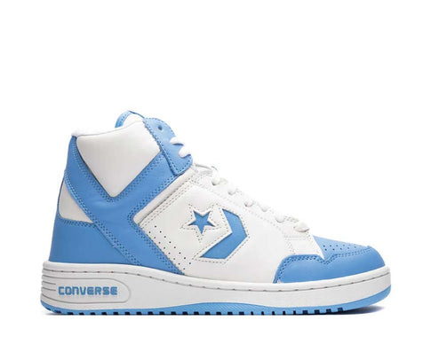 Converse Weapon Mid LT Blue Vintage White — sneaker homme toile bleu ciel