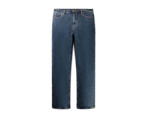 Daily Paper Asola Amba Jeans Blue — Unisex-Jeans gerader Schnitt Denim