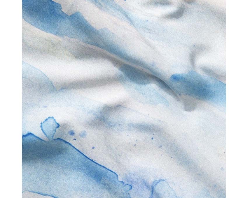 Edmmond Studios Beach Day Shorts Plain Blue vue latérale — tissu léger bleu