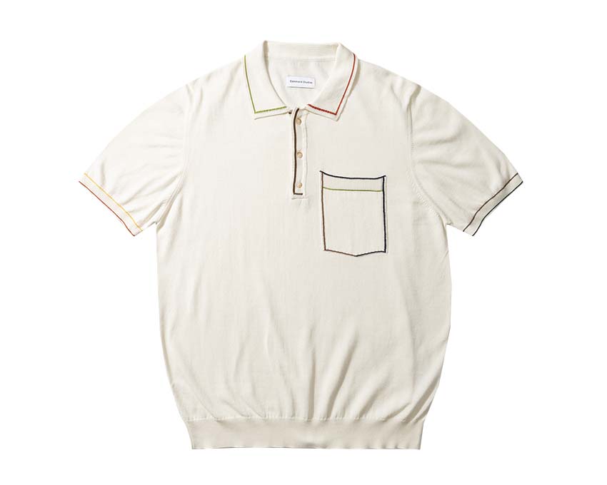 Edmmond Studios Dinner's Polo Off White — polo unisexe coton dîner