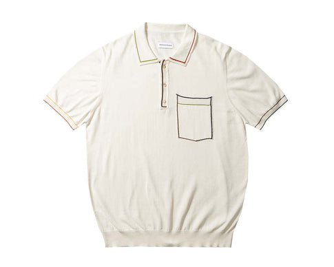 Edmmond Studios Dinner's Polo Off White — polo unisexe coton dîner