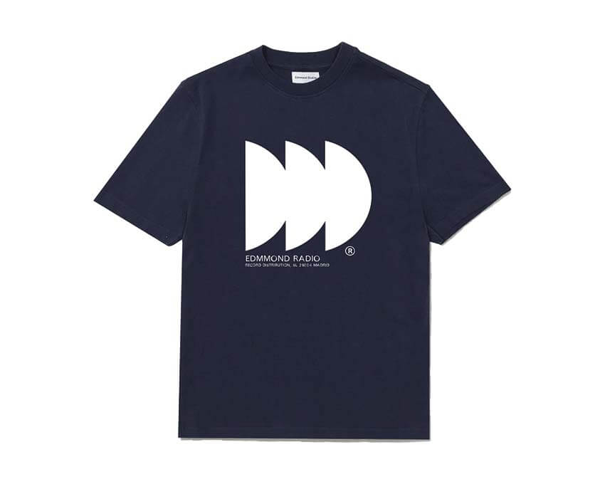 Edmmond Studios Edmmond Radio jaune — t-shirt homme imprimé radio vintage en coton