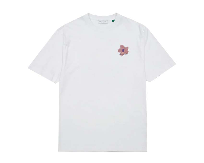 Edmmond Studios Garden Tee White — t-shirt unisexe coton motif jardin