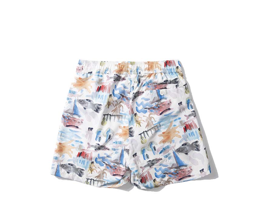 Edmmond Studios Holiday Shorts Off White vista lateral — algodón ligero veraniego